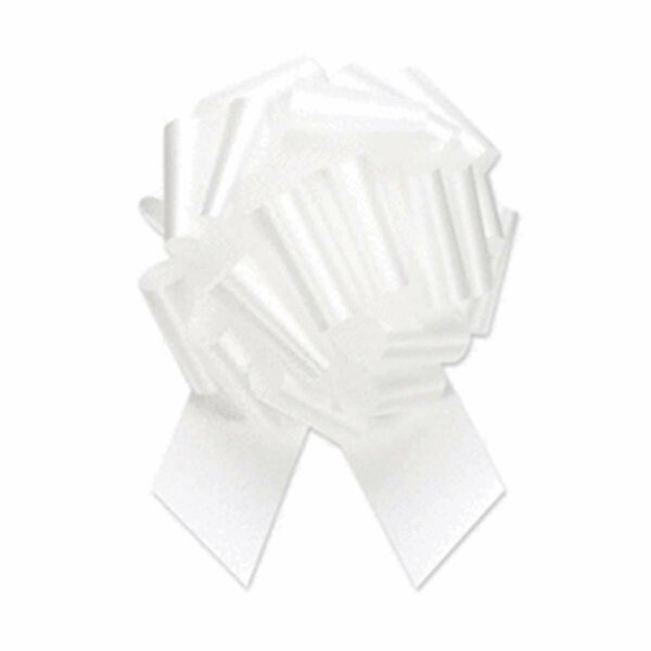 Berwick Offray 4 in. Pull Bow Ribbon - White 20750